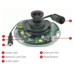 ACTi E921 5MP Outdoor Mini Fisheye Dome Camera with Basic WDR, Fixed Lens