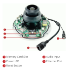 ACTi E928 3MP Outdoor Mini Dome Camera with D/N, Adaptive IR, Superior WDR, Fixed Lens
