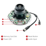 ACTi E933M 2MP Video Analytics Outdoor Mini Dome Camera with D/N, Adaptive IR, Extreme WDR, SLLS, M12 Connector, Fixed Lens