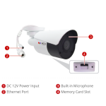 ACTi Z310 8MP Mini Bullet Camera with D/N, Adaptive IR, Superior WDR, SLLS, Fixed Lens