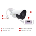 ACTi Z39 4MP Mini Bullet Camera with D/N, Adaptive IR, Superior WDR, SLLS, Fixed Lens, 1440p/30fps, Built-in Microphone