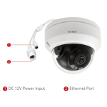 ACTi Z710 8MP Outdoor Mini Dome Camera with D/N, Adaptive IR, Superior WDR, SLLS, Fixed Lens