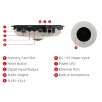 ACTi B511A 12MP Video Analytics Indoor Hemispheric Dome Camera with D/N, Adaptive IR, Extreme WDR, SLLS, Fixed Lens