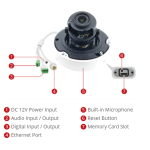 ACTi Z810 8MP Outdoor Zoom Dome Camera with D/N, Adaptive IR, Superior WDR, SLLS, 4.3x Zoom Lens