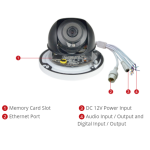 ACTi Z91 4MP Outdoor Mini Dome Camera with D/N, Adaptive IR, Extreme WDR, SLLS, Fixed Lens