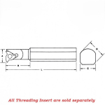 Aloris ATB-5R Series ATB Internal Threading Bar Right Hand, 14"