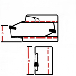 Aloris CA-71 CA Series Cut-Off and Grooving Holder, 2"