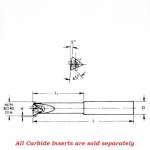 Aloris BS-SET Insert Short Boring Bar Set, 4 pcs