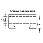 Aloris DA-4Q-3000 DA Series Qualified Boring Bar Holder, 3"