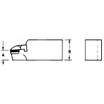 Aloris BXA- 12N BXA Series Turning Holder for Carbide Triangular Inserts, Negative