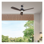 Altitude 102L52MBKDB Boca Raton 52" Indoor / Outdoor Fan with LED Light Kit, Matte Black with Dark Brown Blades