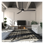 Altitude 102L52MBKDDW Boca Raton 52" Indoor / Outdoor Fan with LED Light Kit, Matte Black with Dark Drift Wood Blades