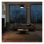 Altitude 108L56MBKDB Laritza 56" Indoor / Outdoor Fan ABS Blades with LED Light Kit Matte Black with Dark Brown Blades