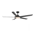 Altitude 131L60MBK Arlette 60" Indoor Fan with Light Kit and Remote Control, Matte Black