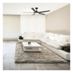 Altitude 131L60MBK Arlette 60" Indoor Fan with Light Kit and Remote Control, Matte Black