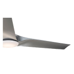 Altitude 953L52BNSLV Gossamer 52" Indoor Fan with Light Kit and Remote Control, Brushed Nickel / Silver