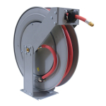 American Lube TIM-3108-75P Platinum Series 1/2" x 75' Premium Double-Arm Air / Water / WWS Reel with Rubber Hose