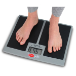 Detecto SlimTalkXL Talking Home Health Scale, 550 lb x 0.1 lb / 250 kg x 0.1 kg, Black Rubber Mat