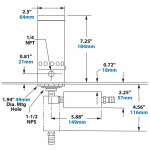Exair 4830SS NEMA 4X 2,000 Btu/hr Type 303 Stainless Steel Cabinet Cooler with Thermostat