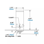 Exair 4808SS-ETC120 NEMA 4X 550 Btu/hr Type 303 Stainless Steel Cabinet Cooler 120V ETC