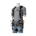 Gemtor 3005-2 Universal X Back Harness with Lumbar & Leg Pads, Seat Sling, with Trauma Relief Quick Connect Buckle Leg Straps
