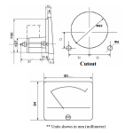 Voltmeters GME Technology PM89-D100V PM89 Series Analog Panel DC Voltmeter, 0 - 100