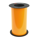 LabelTac LT918-C Indoor/Outdoor Vinyl Label Tape 9"x75', Dark Yellow