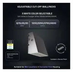 Medinah Power ACW-8T30W-3CCT-DV2-PC-BZ ACW Series Cut-Off Adjustable Wall Pack, Wattage and CCT Selectable, 8 / 15 / 25 / 30W