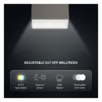 Medinah Power ACW-8T30W-3CCT-DV2-PC-BZ ACW Series Cut-Off Adjustable Wall Pack, Wattage and CCT Selectable, 8 / 15 / 25 / 30W