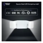 Medinah Power DH-EL-SQ-WH Dual Head Emergency Light, Square