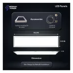 Medinah Power DPS-14-U-P-ET-4 LED Backlit Panel, 1' x 4', 3 CCT Selectable