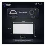 Medinah Power DPS-24-U-P-S-ET-4 LED Backlit Panel, 2' x 4', 3 CCT Selectable, with 12V AUX