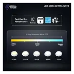 Medinah Power DSCR6-15W-5CCT-W 6" LED Disc Light, 15W, 5 CCT Selectable