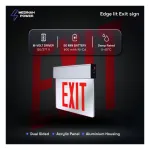 Medinah Power EDGE-ES-01 LED EDGE-Lit "Exit" Sign, Red on White