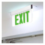 Medinah Power EDGE-ES-02 LED EDGE-Lit "Exit" Sign, Green on White