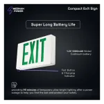 Medinah Power ES-C-S-G-WH "Exit" Sign, Green on White