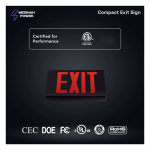 Medinah Power ES-C-S-R-BK "Exit" Sign, Red on Black