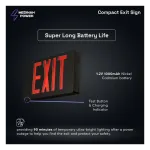 Medinah Power ES-C-S-R-BK "Exit" Sign, Red on Black