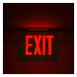 Medinah Power ES-C-S-R-BK "Exit" Sign, Red on Black