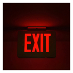 Medinah Power ES-C-S-R-WH "Exit" Sign, Red on White