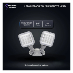 Medinah Power ESC-02-OR-2H-WH (Outdoor) Double Outdoor Remote Head, 2.4V