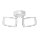 Medinah Power FSXD30-PC-4K-WH FusionX Duo Series Twin Head Security Light, Photocell, 22W, 4000K, White