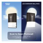 Medinah Power MWP-15T30W-3CCT-DV2-PC-CL-BZ MWP Overdoor Wall Pack, Wattage and CCT Selectable, 15 / 25 / 30W, Bronze