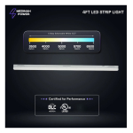 Medinah Power STR4-20T40W-5CCT-DV2 LED Linear Strip Light, 4', Wattage and CCT Selectable