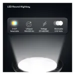 Medinah Power UFO-200T300W-3CCT-DV3-NA-90-BK UFO Round High Bay, Wattage and CCT Selectable, 200-300W, 277 - 480VAC, Black