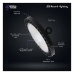 Medinah Power UFOM-150W-40K-DV2-NA-90-BZHM UFO Round High Bay, 150W, 4000K