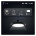 Medinah Power UFOM-150W-40K-DV2-NA-90-BZHM UFO Round High Bay, 150W, 4000K