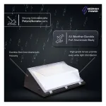 Medinah Power WPLM-80W-40K-DV2-PC-CL-BZ WPLM Series LED Semi-Cutoff Wall Pack, 80W, 4000K