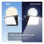 Medinah Power WPLM-80W-40K-DV2-PC-CL-BZ WPLM Series LED Semi-Cutoff Wall Pack, 80W, 4000K