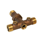 Merrill BATNL1001UCS 1" - 5-1/2" Long Cast Tank Tee with 1/2" Drain Hole with Union